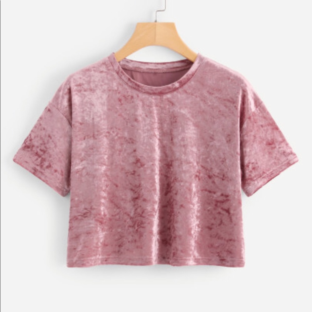 Velvet crop top